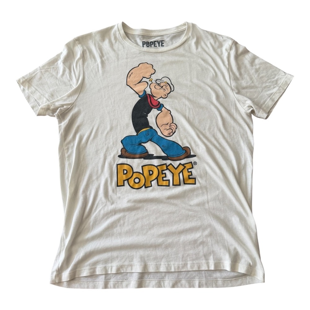 Popeye the Sailor Off White Ivory T-shirt Adult Medium